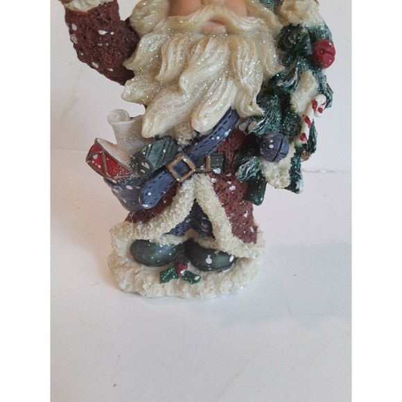 Santa Glitter Snowy 2003 Designspirations Tree Drum Bell Father Christmas - Picture 10 of 11